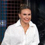 Keltie’s white studded pocket shirt on E! News