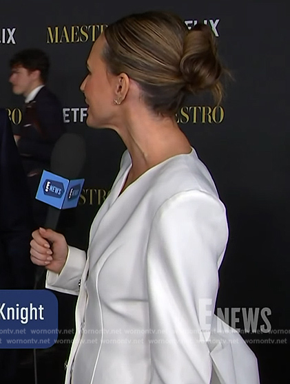 WornOnTV: Keltie’s white drape dress on E! News | Keltie Knight