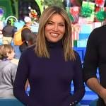 Kit’s navy high neck sweater on Access Hollywood