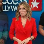 Kit’s red tuxedo dress on Access Hollywood