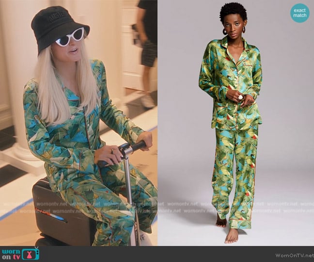 Kleed Kimonos Jungle Pajama worn by Paris Hilton on Paris in Love