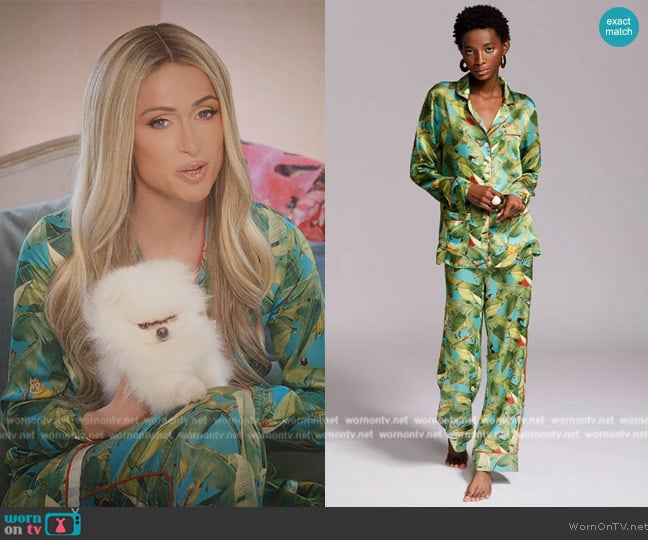 Kleed Kimonos Jungle Pajama worn by Paris Hilton on Paris in Love