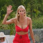 Kristen’s red crop top and belted shorts on The Real Housewives Ultimate Girls Trip