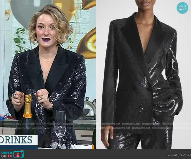 Lafayette 148 Sequin Tuxedo Jacket worn by Vanessa Price on Today