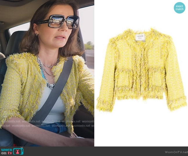 Lanvin Collarless tweed jacket worn by Julia Lemigova (Julia Lemigova) on The Real Housewives of Miami