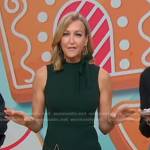 Lara’s green bow neck sheath dress on Good Morning America