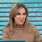 Laura Gassner Otting’s beige turtleneck sweater on Access Hollywood