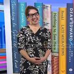 Lauren Grodstein’s black floral dress on Today