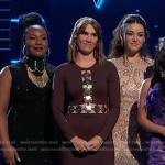 Lila Forde’s brown embellished cutout dress on The Voice