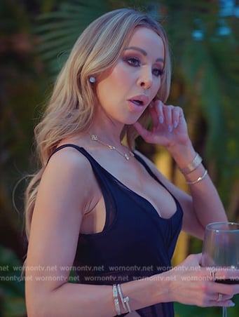 Lisa's black corset top on The Real Housewives of Miami