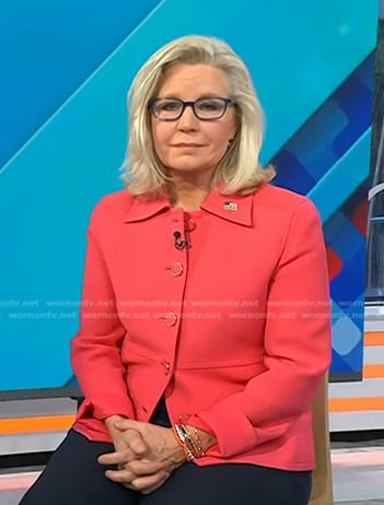 Liz Cheney’s pink button down jacket on Today