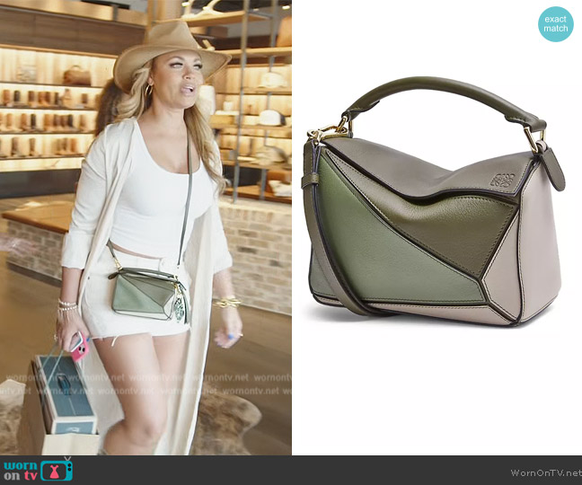 Loewe Puzzle Mini Bag worn by Gizelle Bryant on The Real Housewives of Potomac