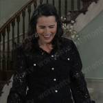 Lois’s black lace button down blouse on General Hospital