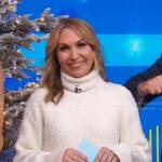 Lori’s white turtleneck fuzzy sweater on Good Morning America