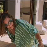 Luann’s green printed coverup on The Real Housewives Ultimate Girls Trip