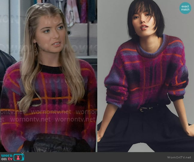 Fall in Love with Josslyn's Whimsical Plaid: The Eyelash Sweater