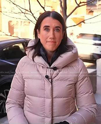 Maggie’s puffer down hooded coat on NBC News Daily