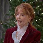 Maggie’s burgundy velvet jacket on Days of our Lives