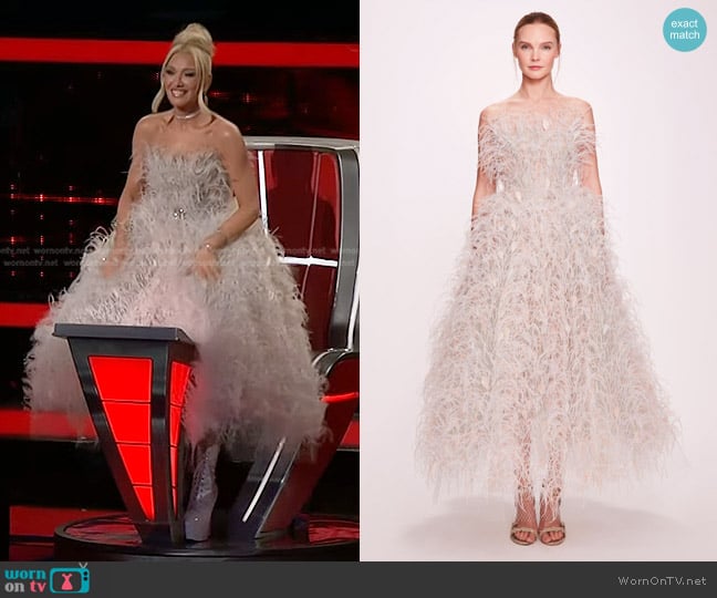 Marchesa Resort 2024 Collection worn by Gwen Stefani on The Voice