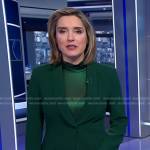 Margaret’s green blazer on CBS Evening News