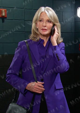 Marlena's purple shirt and blazer on Days of our Lives