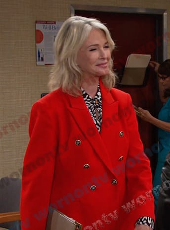 Marlena's red double breasted blazer on Days of our Lives