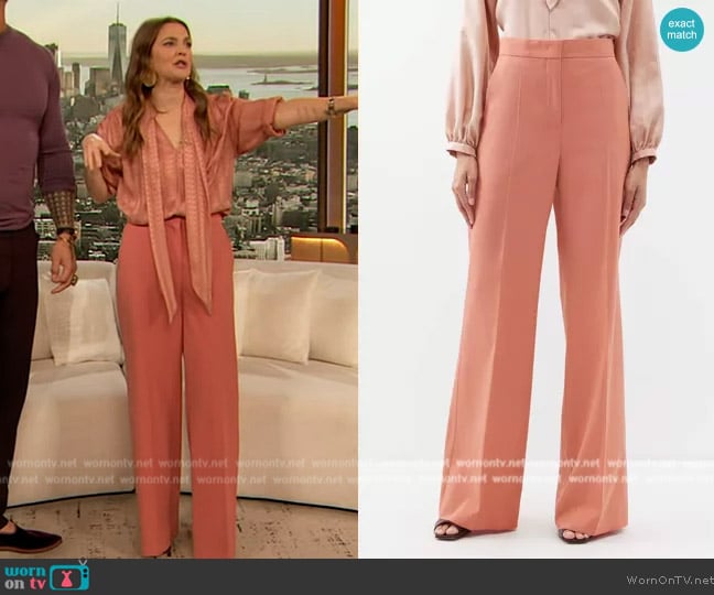 Max Mara Golf trousers worn by Drew Barrymore on The Drew Barrymore Show