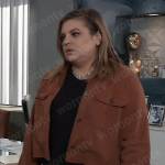 Maxie’s rust brown jacket on General Hospital