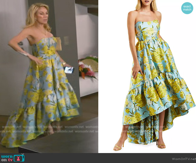 Mestiza New York Georgiana Strapless High-Low Gown worn by Ramona Singer on The Real Housewives Ultimate Girls Trip