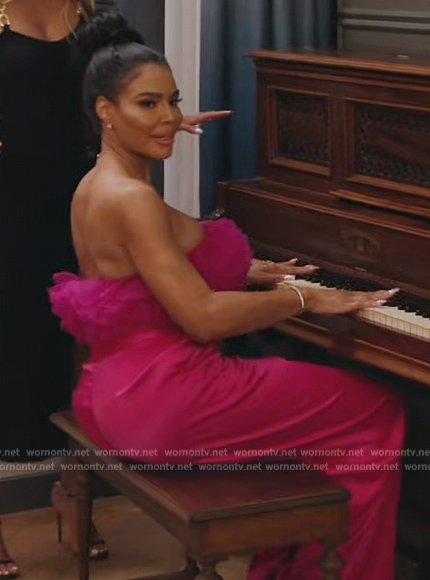 Mia's pink tulle crop top and pants on The Real Housewives of Potomac