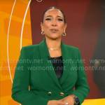 Michelle Miller’s green blazer on CBS Mornings