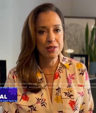 Mireya's white floral blouse on Good Morning America