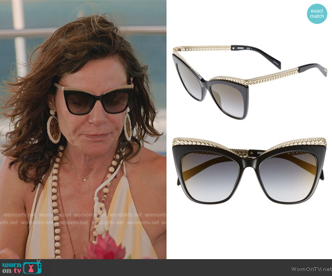 Moschino 52mm Cat's Eye Sunglasses worn by Luann de Lesseps on The Real Housewives Ultimate Girls Trip