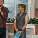 Natalie’s metallic charcoal vest and pants set on The Talk