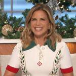 Natalie’s embroidered Christmas polo dress on The Talk