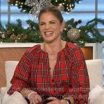 Natalie’s red plaid dress on The Talk