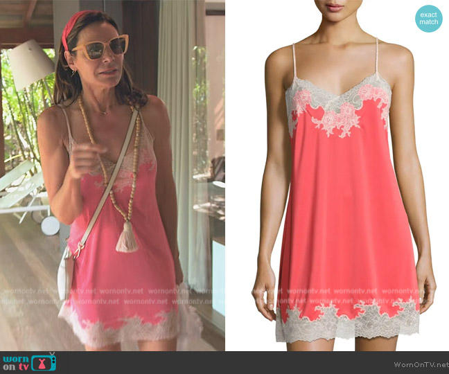 Natori Enchant Lace-Trimmed Chemise worn by Luann de Lesseps on The Real Housewives Ultimate Girls Trip