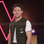 Niall Horan’s logo patch vest on The Voice