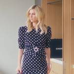 Nicky’s polka dot print belted dress on Paris in Love