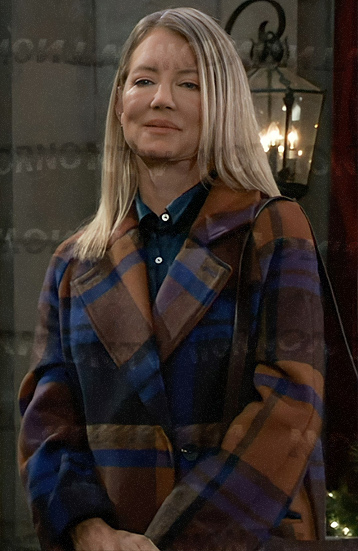 Nina’s plaid coat on General Hospital