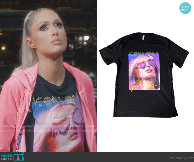 Paris Icons Only Concert Tee worn by Paris Hilton on Paris in Love