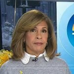 Hoda’s pearl embellished collar on Today