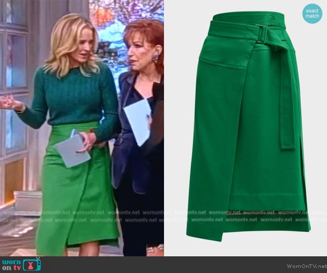 WornOnTV: Sara’s green cable knit sweater on The View | Sara Haines ...