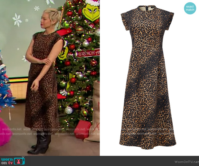 Rachel Comey Adri Dress worn by Pilar Valdes on The Drew Barrymore Show