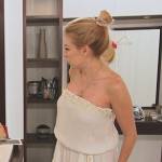 Ramona’s white off shoulder mini dress on The Real Housewives Ultimate Girls Trip