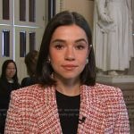 Julie's red tweed blazer on NBC News Daily