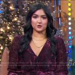 Reena’s purple burnout dress on Good Morning America