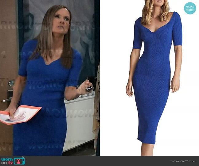 Reiss Olivia Dress worn by Lucy Coe (Lynn Herring) on General Hospital