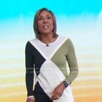 Robin’s colorblock knit dress on Good Morning America