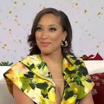 Robin Thede’s yellow floral pleated dress on Today